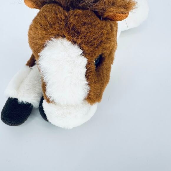 FAO SCHWARZ Brown & White PINTO HORSE 14" Plush Stuffed Animal Toy - Picture 4 of 10